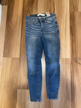 Levi's Medium Wash Mid Rise Skinny Jeans